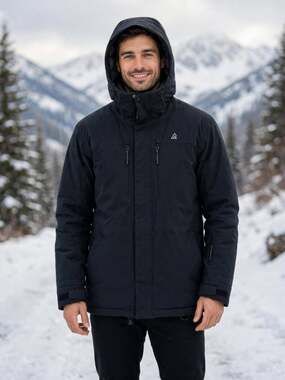 Ripzone Lrg Black Berkley Winter Ski Snowboard Quilted Insulated Hooded Jacket
